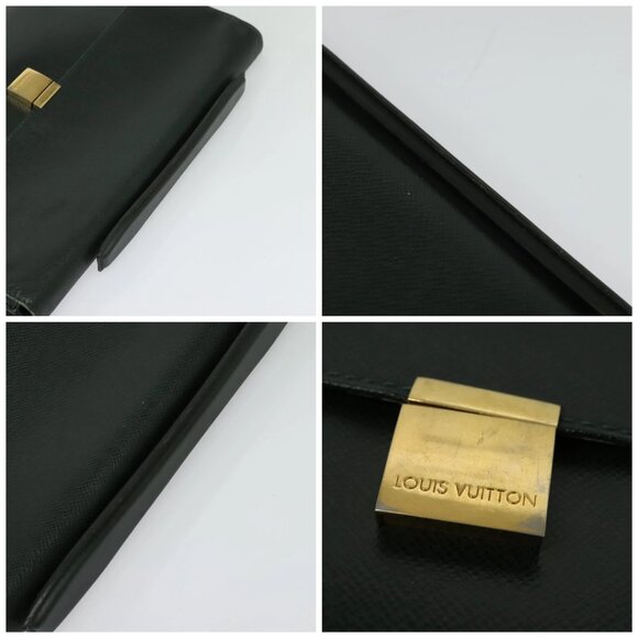 LOUIS VUITTON Taiga Porte Documents Angara Bag Epicea M30774 LV Auth ki5891 - Picture 15 of 16
